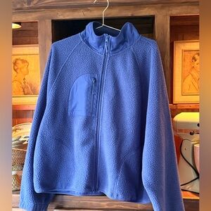 Thermal blue zip up fleece
